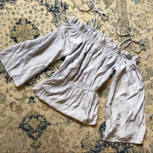 Light blue off shoulder top